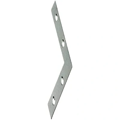 Image of Merriway BH05099 (2 Pcs) Flat Corner Bracket Brace BZP Steel 75mm Pack of 2 Pieces