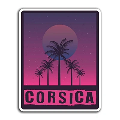 Image of 2 x 10cm Corsica France Vinyl Stickers Travel Sticker Laptop Luggage #23890 (10cm Tall)