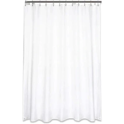 Image of Arctic Hayes Fabric Shower Curtain, W180xH180cm, 71x71 inches, Machine Washable, White.