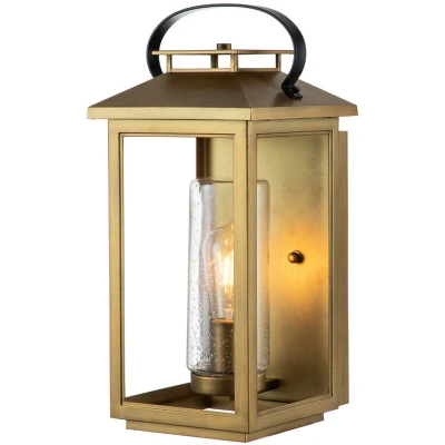 Image of Hinkley Atwater Outdoor Wall Lantern Painted Distressed Brass, IP44
