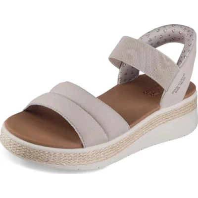 Image of Skechers Women&#039;s BOBS Sun RAY Sandal, Taupe, 5 UK