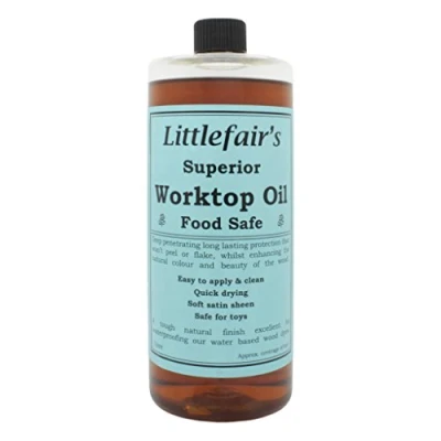 Image of Littlefair’s Worktop Oil 25ltr All Round Protection &amp; Food Safe Wood Kitchen with Easy Apply Quick Dry Formula Wooden for a Beautiful Satin Sheen Types