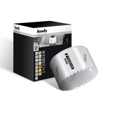 Image of kwb HSS bi metal hole saw Ø 67 mm, 8% cobalt alloy with progressive vario toothing and high precision for versatile use