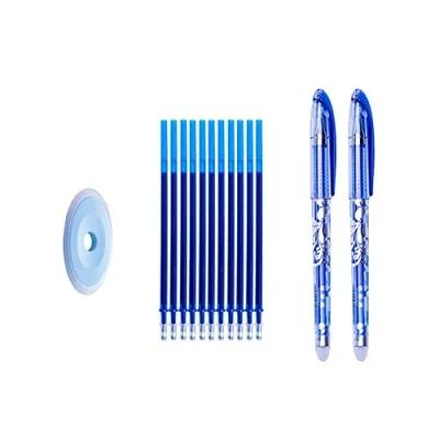 Image of 13Pcs Friction Erasable Rollerball Gel Pen Refills Set with Eraser Thin Nib of 0.35mm Washable Handle Magic for School Office Writing Stationery