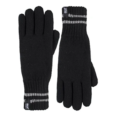 Image of HEAT HOLDERS Mens hi vis reflective outdoor thermal winter knitted gloves