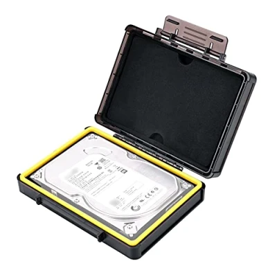 Image of KIWIFOTOS 3.5 inch Hard Drive Protective Storage Case (280G), HDD Shockproof Box for Samsung WD Seagate Toshiba 3.5&quot; Drives, Stackable/O ring Seal/Stand Upright/Index Sticker Layout