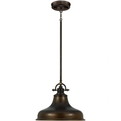 Image of Emery 1 Light Dome Ceiling Pendant Palladian Bronze, E27