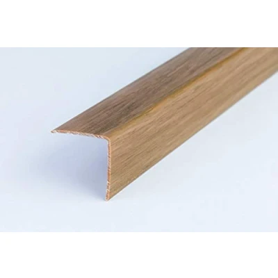 Image of Wood Effect Plastic PVC Corner 90 Degree Angle Trim 2.5 Meters Various Sizes Cezar by TMW Profiles (40mm x 40mm 2.5M, Walnut)