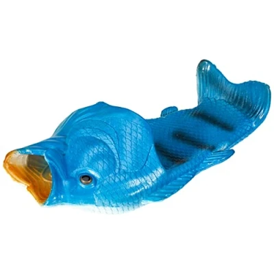 Image of Uniqstore Sandals Tricky Fish Funny Flops Slippers Creative Style Beach Shoes Simulation for Men Women Kids Unusual Gifts Blue