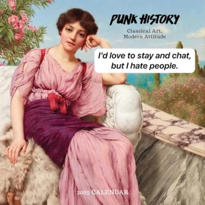 Image of Punk History 2025 Wall Calendar: Classical Art, Modern Attitude
