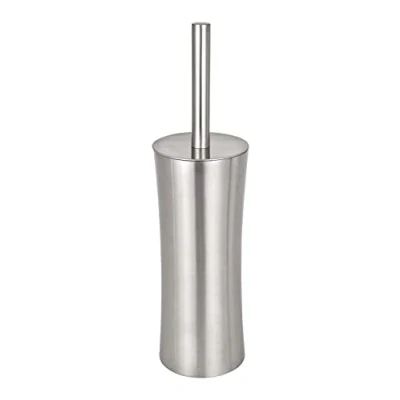 Image of Wenko 16742100 WC Brush Set, Pieno Matt Closed Design, Metal Stainless Steel, 10.1 x 37.5 cm, Satinised