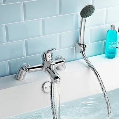 Image of VeeBath Eco Bath Shower Mixer with Kit, Waterfall Bathroom Bathtub Tap Set and Filler Tub 35mm, Chrome
