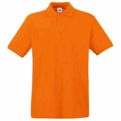 Image of Fruit Of The Loom Premium men&#039;s Polo shirt in Orange