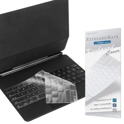 Image of Digi Tatoo Keyboard Cover for iPad Magic (US Layout) Compatible with Pro 12.9 inch (3rd and 4th Generation) Ultra Thin, Clear TPU Material, Skin Protector Film