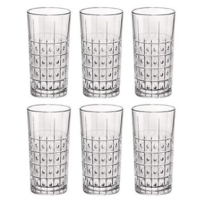 Image of Queensway Home &amp; Dining Set of 6 Spot Design 300ml Drinking Tumblers Glassware Modern Juice Water