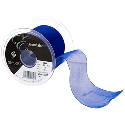 Image of Berisfords Super Sheer, Polyester, Royal, 10.4 x 7.4 cm