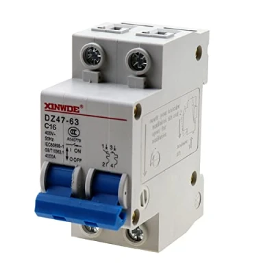 Image of RKURCK2 Pole 400V Low voltage Miniature Circuit Breaker 16A Din Rail Mount DZ47 63 C16