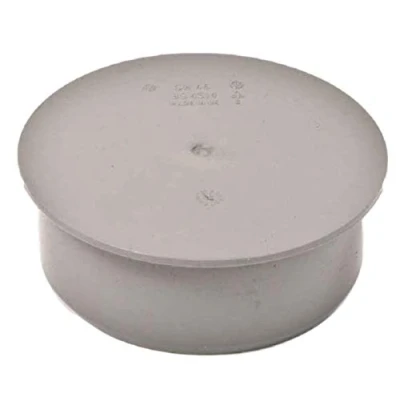 Image of Soil Pipe Cap 110 mm Inlet Push Fit Sewerage Waste Grey Stop end