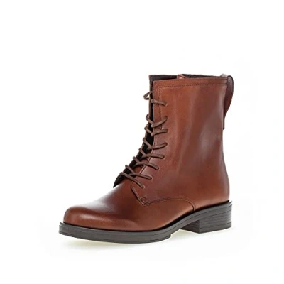 Image of Gabor Women Ankle Boots, Ladies Combat Boots,Removable Insole,Half Boots,lace up Boots,Winter Boots,Lined,Warm,Brown (Sattel),41 EU / 7.5 UK