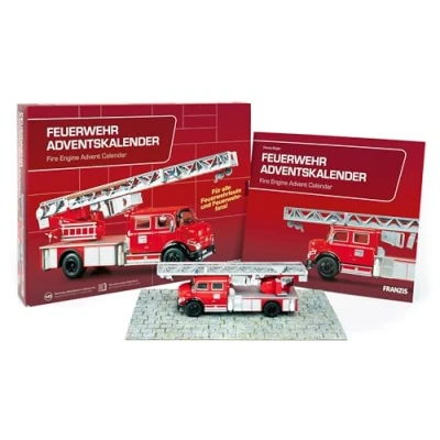 Image of Feuerwehr Adventskalender: Mehrteiliges Metallmodell im Maßstab 1:43. Mit großformatigem Begleitbuch