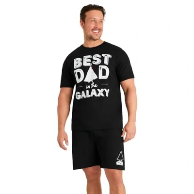 Image of Disney Star Wars Mens Short Pyjamas Set, Comfy Loungewear Dad Gifts (Black, M)