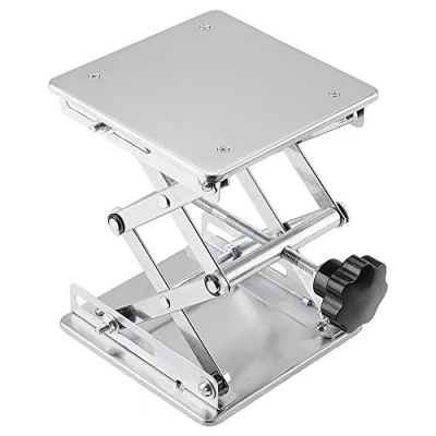 Image of Labasics Lab Scissors Jack, 150 x mm Stainless Steel Laboratory Support Jack Platform Lift Stand Table, Expandable Height Range from 75 to 260 mm, Weight 10KG