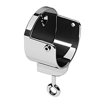 Image of Swish Generic 28mm Metal Curtain Pole Recess Bracket, Chrome