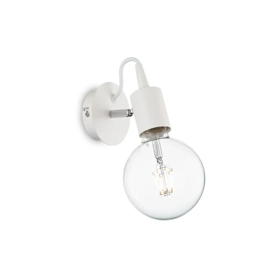 Image of Edison 1 Light Wall White, E27