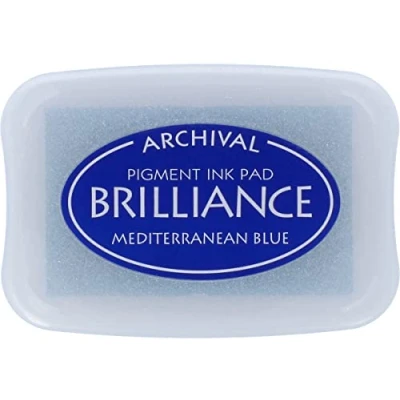 Image of Tsukineko Brilliance Ink Pad, Mediterranean Blue,BIP18