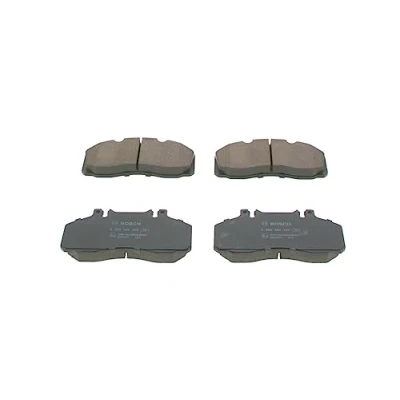 Image of 1501994 Brake pad set BOSCH 0 986 468 350 Low Metallic with mounting manual MERCEDES BENZ: Vario Box Body / Estate, Minibus, E Class Saloon