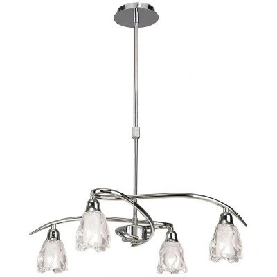Image of Amel Telescopic Convertible To Semi Flush 4 Light L1/SGU10, Polished Chrome