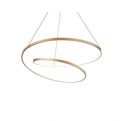 Image of Oz 60cm Integrated LED Pendant Ceiling Light Brass 4000K