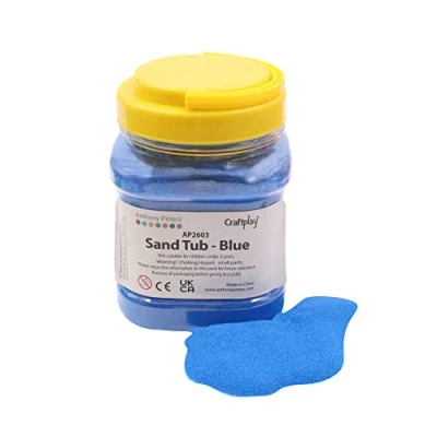 Image of Craftplay Coloured sand art 1 KG Tub Free flowing (Blue)