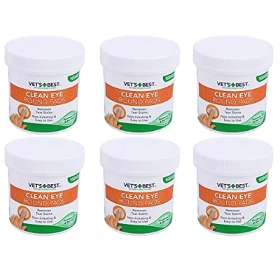 Image of AB Tools 600PK Dog Puppy Pet Eye Cleaning Round Pads Wipes Tear Stain Remover