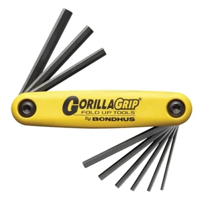Image of BONDHUS, GORILLAGRIP HEX FOLD UP Keys 5/64&quot; 1/4&quot; HF9, 12589
