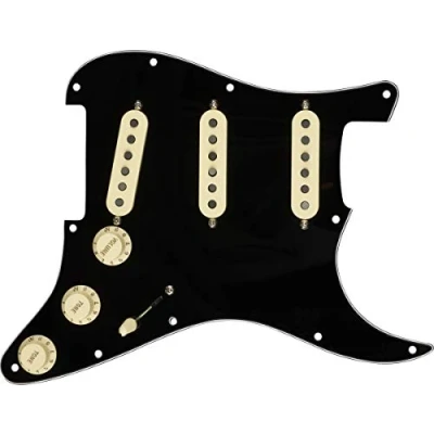 Image of Fender® Pre wired Pickguard Strat® Custom Shop FAT 50&#039;s S/S/S Black, 0992340506