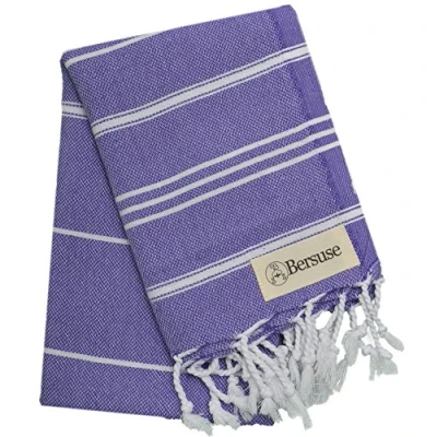 Image of Bersuse 100% Cotton Anatolia Turkish Hand Towel Dark Purple