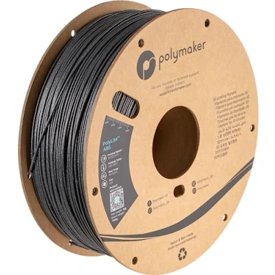 Image of Polymaker ABS Filament 1.75mm Galaxy Dark Grey, 3D Printer Heat Resistant 1kg PolyLite Gray Printing 1.75mm, Strong &amp; Durable