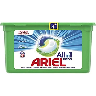 Image of Ariel 3 in 1 Pods Laundry Detergent Alpine 38 Capsules