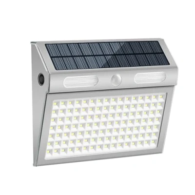 Image of COLBOR Solar Light Outdoor, 112 LED Garden Lights Powered Stainless Steel IP 65 Waterproof Security with 4 Modes Motion Sensor for Front Door Yard Garage, Outdoor Wall