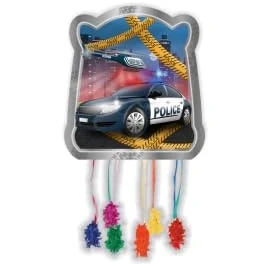 Image of CONVER Party Pinata Police Decoration, Children&#039;s Birthdays &amp; Celebrations, Cardboard, 30 cm