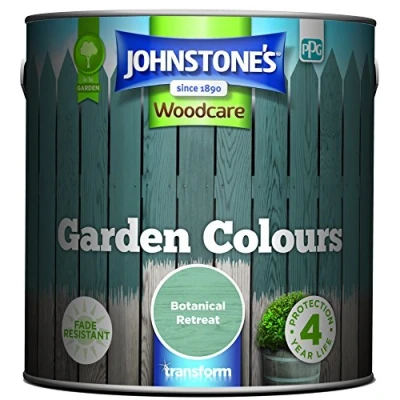 Image of Johnstone’s Garden Colours Botanical Retreat Exterior Wood Paint Fade Resistant Suitable for Furniture Outdoors Fence Dry in 2 hours 12m2 Coverage per Litre 2.5L