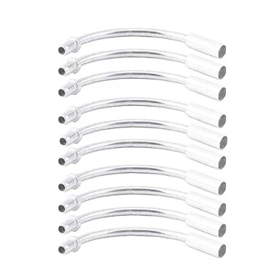 Image of POFET 10pcs/Set Bike V Brake Cable Noodle Brakes Pipe Hose Guide Silvery 110 degree