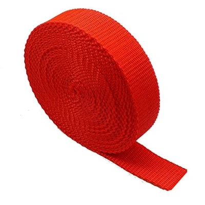 Image of Heavy Duty Webbing Strap Tape 5 metres Rucksack/Backpacks, Luggage/Cargo Strapping, Belts (Red, 38mm)