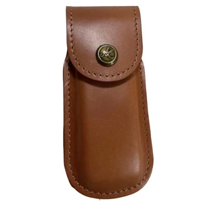 Image of TUFF LUV [Compatible with Leatherman Sidkick, Rebar, Rev, Wingman, Skeletool] Leather Vintage Case Sheath Pouch Brown