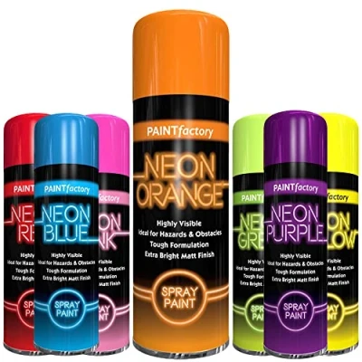 Image of Classic Signature 1 x Neon Orange Spray Paint 200ML Aerosol Fluorescent Bright Graffiti (Banksey) Matt Finish