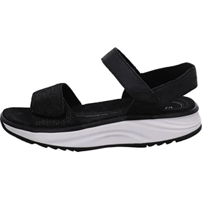 Image of Flores Full Grain Velour Leather Women&#039;s Wide Sandals