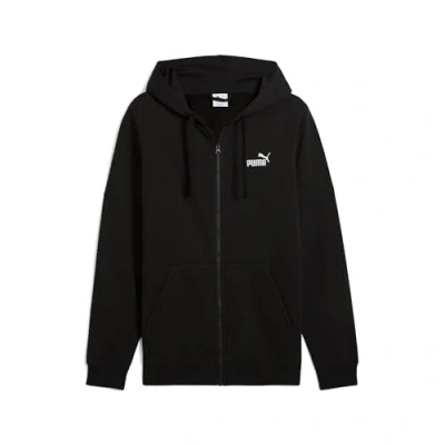 Image of Puma LOGO FULL ZIP Hoodie Zipup sweatshirt, Men&#039;s, Size: 3XL, Black