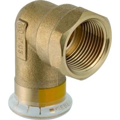 Image of Geberit Mapress Copper Press Fit Elbow Adaptor 90FT Gas Female Thread 22mmx3/4&quot; 34727