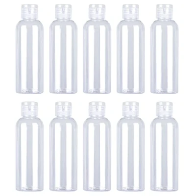 Image of MOSTFUN 10 PCS 100ml Clear Travel Bottles Empty Transparent Flip Cap Plastic with Labels for or Cosmetic